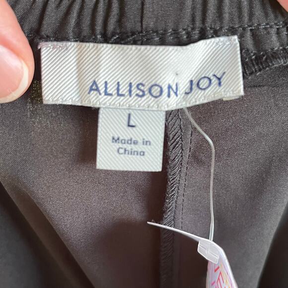 Allison Joy Evereve Liza Snake Side Piped Jogger Black Size L. NEW - Picture 9 of 11